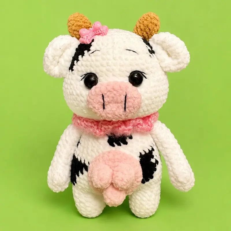 Handmade Crochet cows for decor | keychains