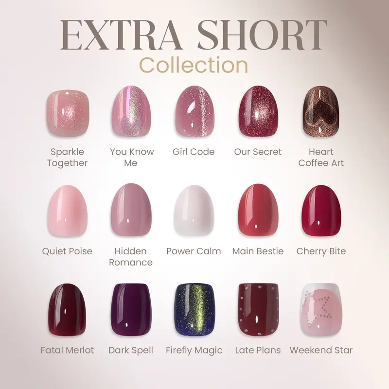 BTArtbox Press On Nails Extra Short, Easy-to-Apply 3D Almond Square French Tip Milky White Press On Nails with Glue and Adhesive Tabs in 16 Sizes - 32 Nails All-in-One Kit, Halloween Fall Deals Nails