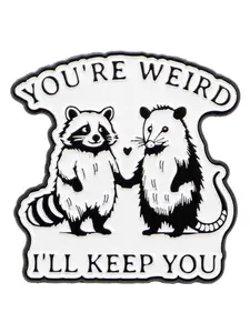 Adorable Raccoon Enamel Brooch Pin, Unisex Clothing Accessory, Party Style Jewelry, Birthday Gift for Friends, Holiday Present, Fashion Accessory