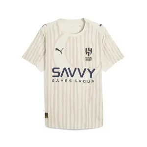 PUMA Mens X Kidsuper Al Hilal Saudi Fc Authentic Crew Neck Short Sleeve Replica Jersey Casual - White