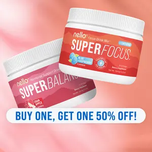 Nello Superbalance + Superfocus Tub Bundle: Hormonal + Nootropic Support Drink Mix: 2 Tubs (30 Servings Each)