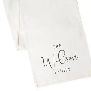 Personalized Family Last Name Canvas Table Runner
