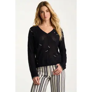 SUPER STARS OPEN KNIT SWEATER