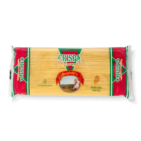 Crispa Premium Quality Spaghetti Pasta #01 1lb (16oz) | Classic Durum Wheat Spaghetti Noodles |Italian Style Dry Pasta for Cooking & Pantry Essential
