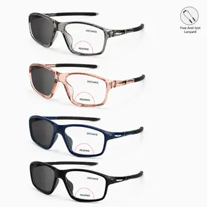 Bifocal Photochromic Reading Glasses for Men & Women, Light Adaptive Readers with Clear Upper Viewing Area, Lower Reading Zone, Lightweight Outdoor Eyewear