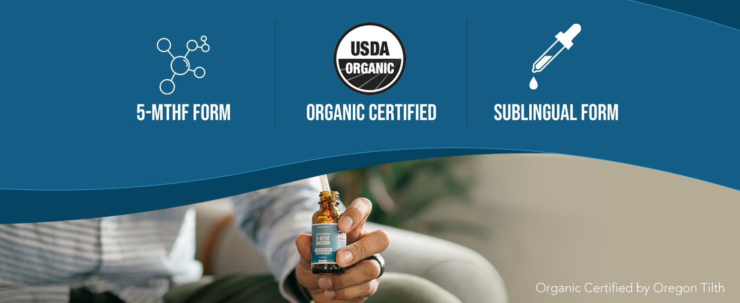 L-Methylfolate 7.5mg + Methyl B12 | Active 5-MTHF Form, Liquid, Organic Berry Flavor – Supports Mood, Cognition, and Methylation Healthcare Dietary