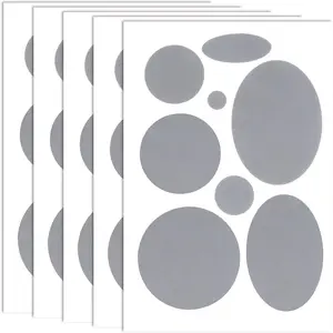 40 count Puffer Down Jacket Repair Patch Kit, Nylon Fabric Repair Patch Self Adhesive  Stick  Patches Tape for Jackets Coats Clothes Tent Sleeping Bags Ski Pants Holes Gray