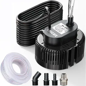 Sump Pump, 950GPH-quiet, Pump, Pool Cover Pump, Sump Pump for Pool Draining with 16ft Drainage Hose, 25ft Thicker Cable and 4, Black