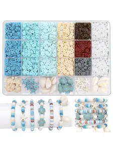 3270pcs Ocean Vacation Jewelry Beading Making Kit, Turtle Bead, Acrylic Shell Starfish Beads, Bracelets, Keychains, Craft Accessories, Fashion Gift, DIY Kits, Keychain Making Set