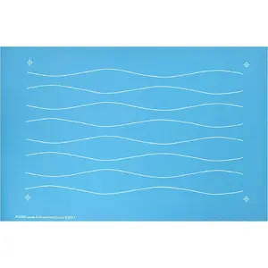 Modern Waves edge-to-edge nylon mesh full line stencil continuous line template for free motion domestic hand long-arm quilting (31006)