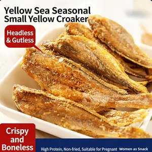 A bite of crispy and satisfying! Instant Crispy Yellow Croaker Crispy Seafood Snack, High Calcium and High Protein Satisfying Snack 1.48oz (42g) * 3 packs