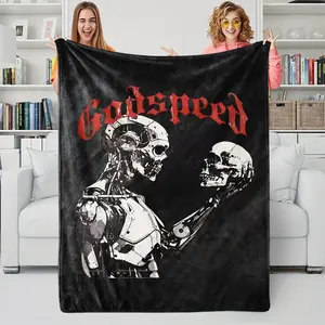 Cyberpunk Diablo themed Bedding, Soft and Cozy Facecloth Blanket for those who Love Cyberpunk, Mechanical Aesthetics, and Diablo Culture, Perfect Gift for all Seasons!