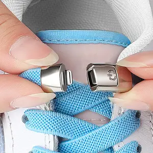 No Tie Lace Buckle Shoe Laces, Blue New Style Elastic Shoe Laces, Secure Lace Up, Shoe Accessories for Men & Women, Sports Shoe Not Need To Tie Accessories, Shoelace