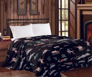 🤎 Western Printed King Size Blanket – Super Soft & Cozy 🤎