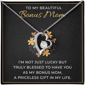 Bonus Mom Gifts from Daughter, Christmas Gifts For Stepmom, Bonus Mom Necklace, Mother in Law Gifts, Birthday Jewelry Adoption
