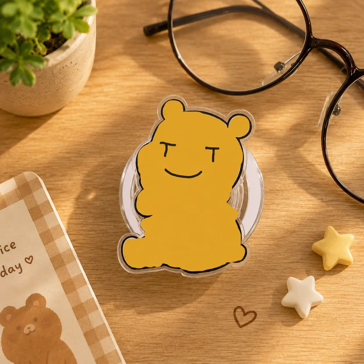 Cute Winni the Poor MagSafe Phone Grip - Cute Animal Magnetic Phone Holder - Gift for you