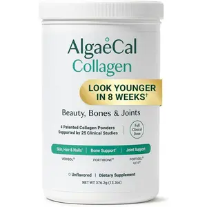 AlgaeCal Collagen Powder with VERISOL, Clinically Supported Hydrolyzed Collagen for Joint, Bone & Skin Health, 30 Servings