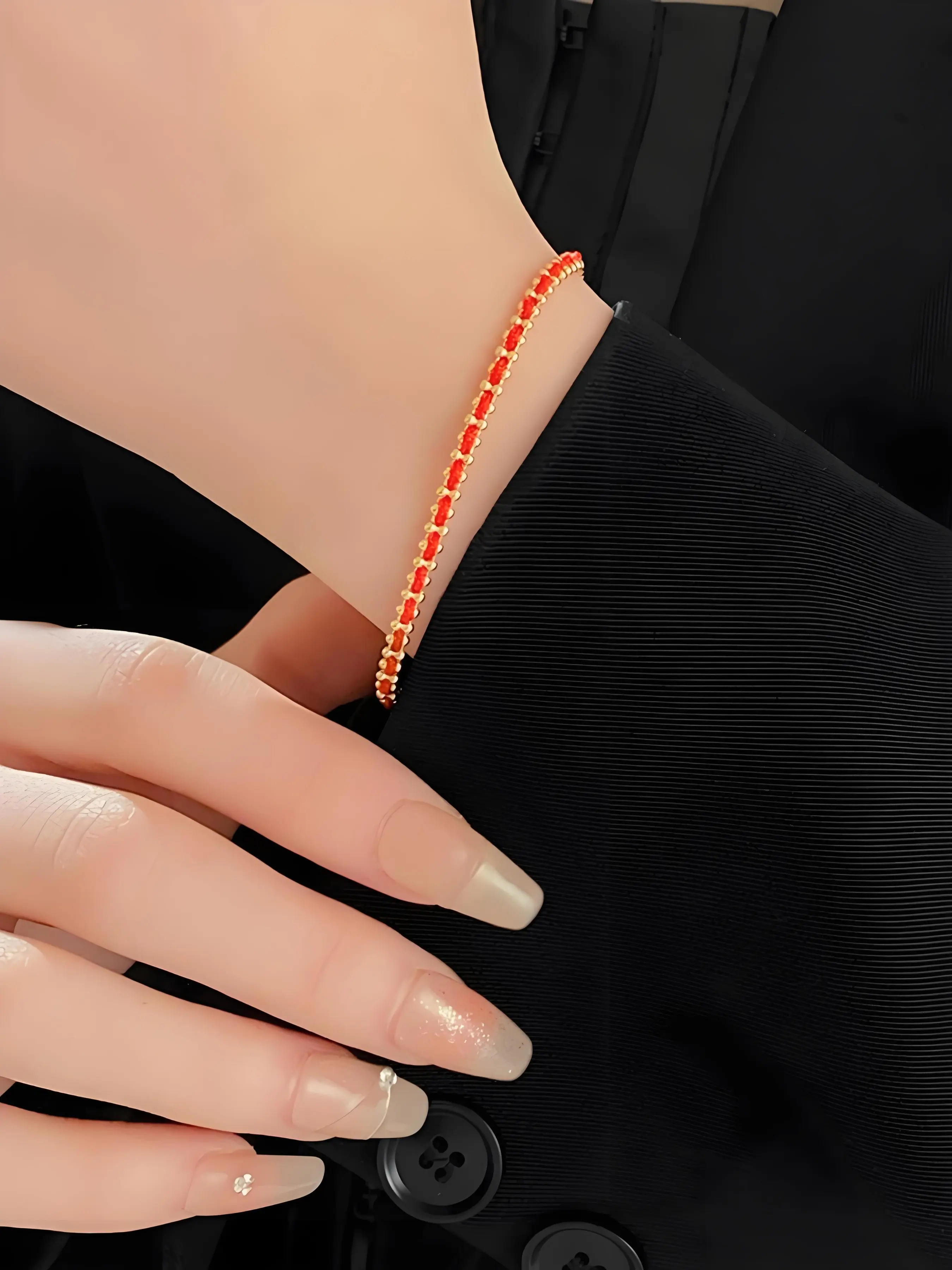 Chinese Style String Bracelet, Minimalist Design Versatile Hand Accessory, Unique Fashion Jewelry for All Occasions, Beaded Bracelet, Bead Bracelets