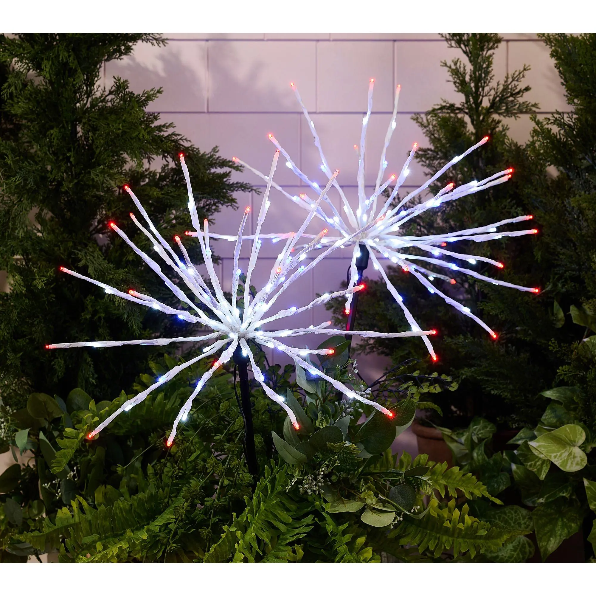 Martha Stewart S/2 Firecracker Burst Lights with Remote Martha Stewart S/2 Firecracker Burst Lights with Remote