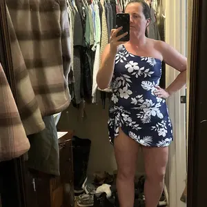 Product Review of Tempt Me Women One Piece Swim Dress One Shoulder Swimsuit with Skirt Tummy Control Swimdress Swimming Bathing Suit from M**i