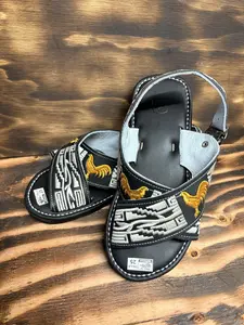 Huarache Cruzado Gallo Blanco/Dorado