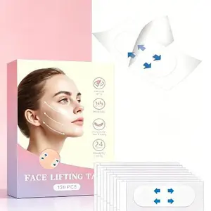 120PCS Invisible Neck & Face Lift Tape – Instant Lifting Effect, Wrinkle Reducing for Double Chin, Jowls, Eyes & Neck, Waterproof Skin Tape Wearable Under Makeup
