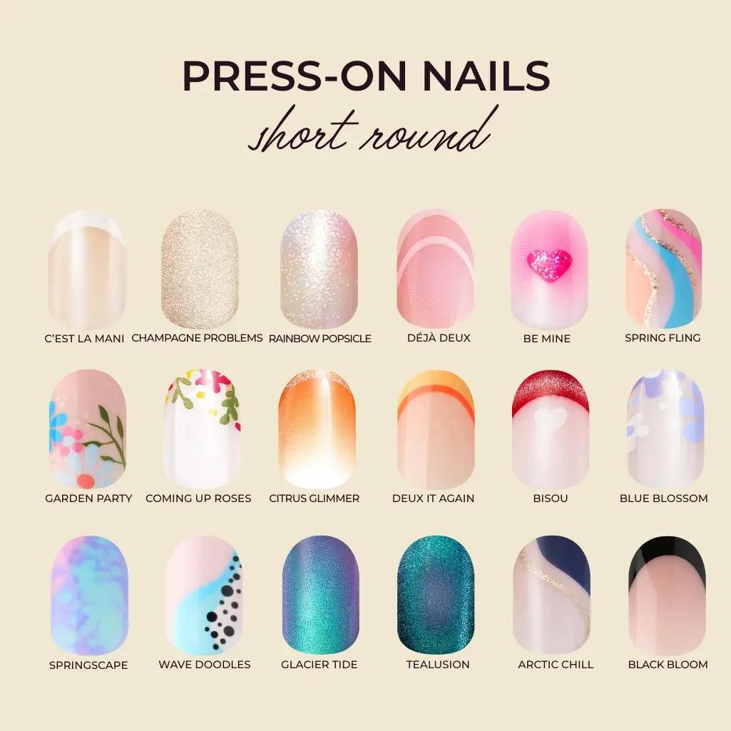 Kleo Kolor Short Round Collection Press-On Gel Nails
