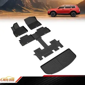 TPE Floor Mats Fits 2020-2025 Kia Telluride Bucket Seats Cargo Trunk Liner Set