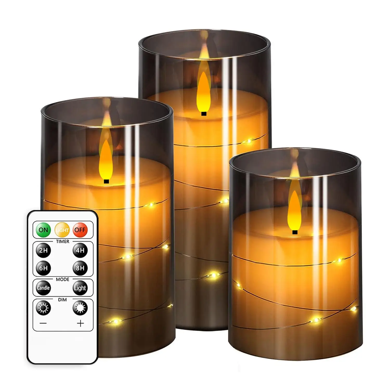 Battery Required LED Candle Light Kit without Battery, Flickering Flame Design LED Candle Light with Timer, Atmosphere Decorative Lamp for Home Party