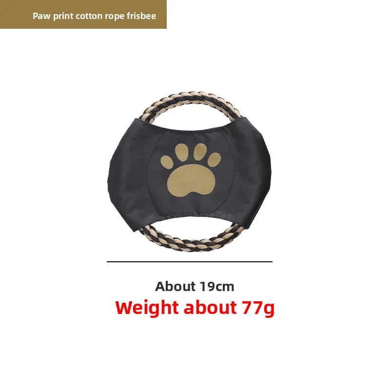 Paw Print Cotton Rope Frisbee