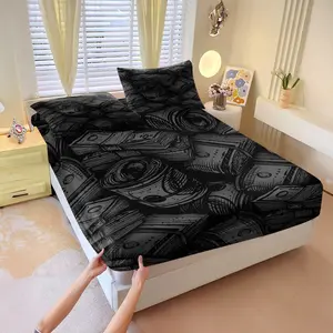 Dollar Printed Pattern Bed Sheet Set, 1 Bed Sheet With 2 Pillowcases (Excluding Pillow Core), Suitable For Bedrooms, Dormitories, And Guest Rooms For Teenagers And Adults, Suitable As a Gift