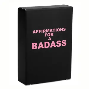 Affirmations for a Badass Card, 53pcs/set Daily Motivation & Inspiration Cards, Perfect Gift for Women, Holiday Party Supplies, Positive Affirmation Cards