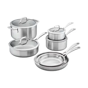 ZWILLING Spirit 3-ply 10-pc Stainless Steel Cookware Set ZWILLING Spirit 3-ply 10-pc Stainless Steel Cookware Set