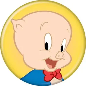 Looney Tunes Porky Pig Button Pin