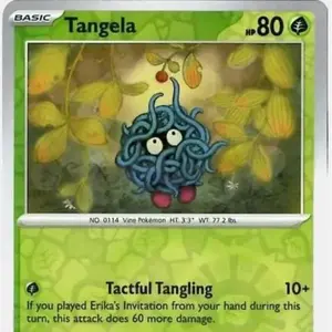 Pokemon Brand Tangela 114/165 - Basic 80 HP - Reverse Foil Single Card - Tactful Tangling - Authentic Trading Card