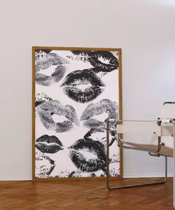 Lips Wall Art, Vogue Poster, Retro Wall Art, Trendy Wall Art, Teen Girl Room Decor, Vogue Wall Art, Black and White Vogue Print