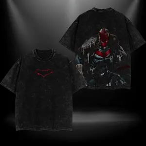 The Dark Style Dark Redhood Jason Todd DCU Double Printed Oversize Lightweight Acid ed Tee TV Show Graphic Top Cotto Cot T-Shirt All Wear Types