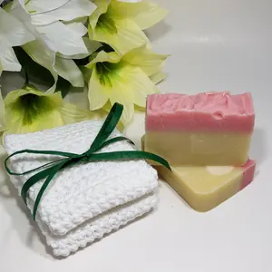 100% Organic Cotton Hand Crocheted Washcloths 9"