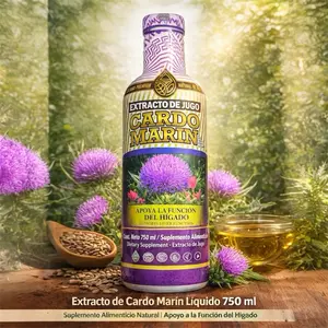 Cardo Marin Milk Thistle Extracto de Jugo 750ml Natural Beverage for Liver Function Support Dietary Supplement Drink Supports Immune System Improves Digestion