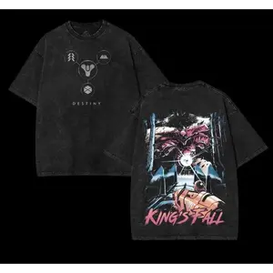 valentine shirts Destinys 2 Washed T Shirt Men Video Game Y2K Y2K Retro Casual T Shirts Summer O Neck Hipster Tees Design Clothes Menswear