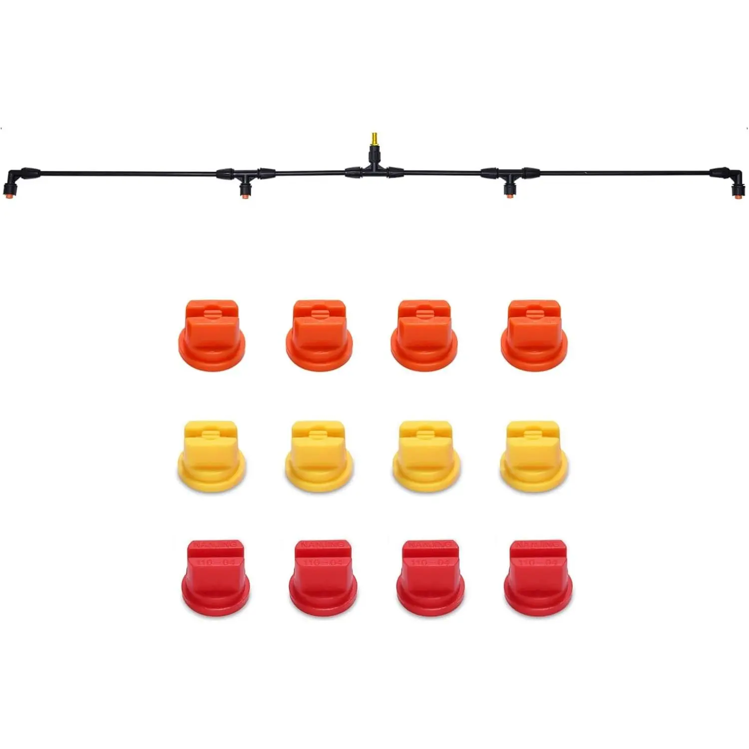 Sprayer Boom Wand with 3 Flow Rate Nozzles -Wide-Coverage Agricultural & Lawn Spray Attachment for Tractors/UTVs