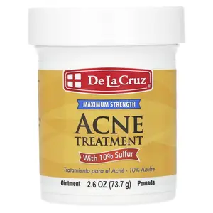 De La Cruz Acne Treatment Ointment with 10% Sulfur, Maximum Strength, 2.6 oz (73.7 g)