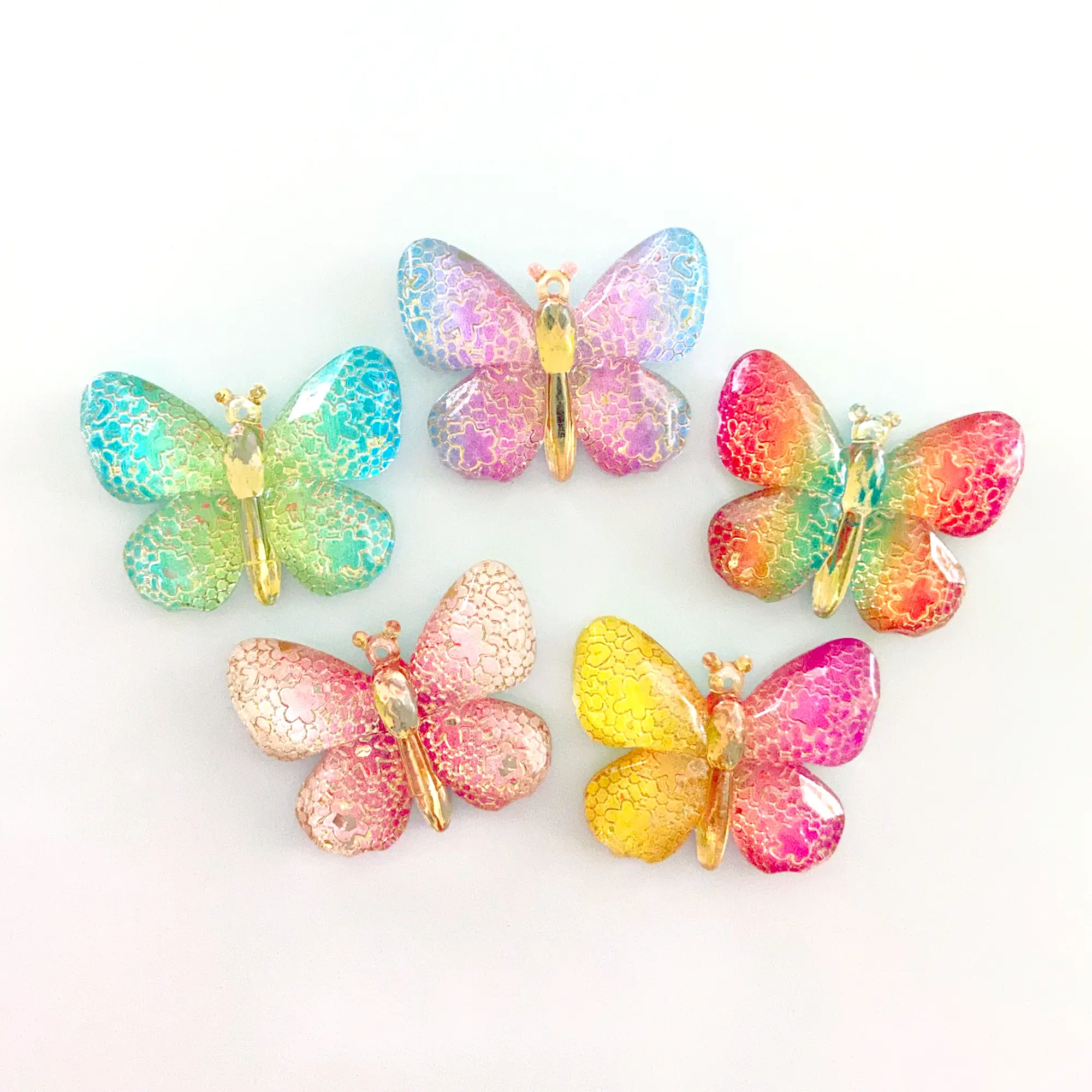 Butterfly Fridge Magnet Set, Colorful Rainbow Magnets, Fairycore Magnets, Pretty Magnets for Home Office Locker Classroom kitchen
