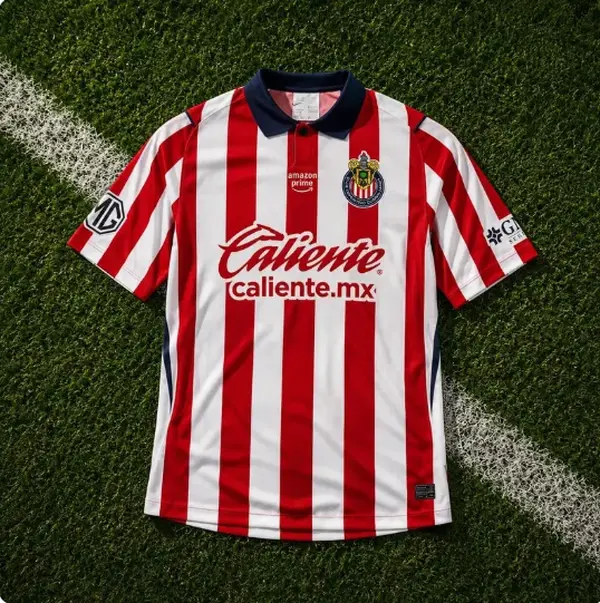 Red Chivas Home Soccer Shirt 26-27, Quick-Dry Short Sleeve Soccer Jersey, Breathable Game Day Sports Top, Liga MX Fan Gear