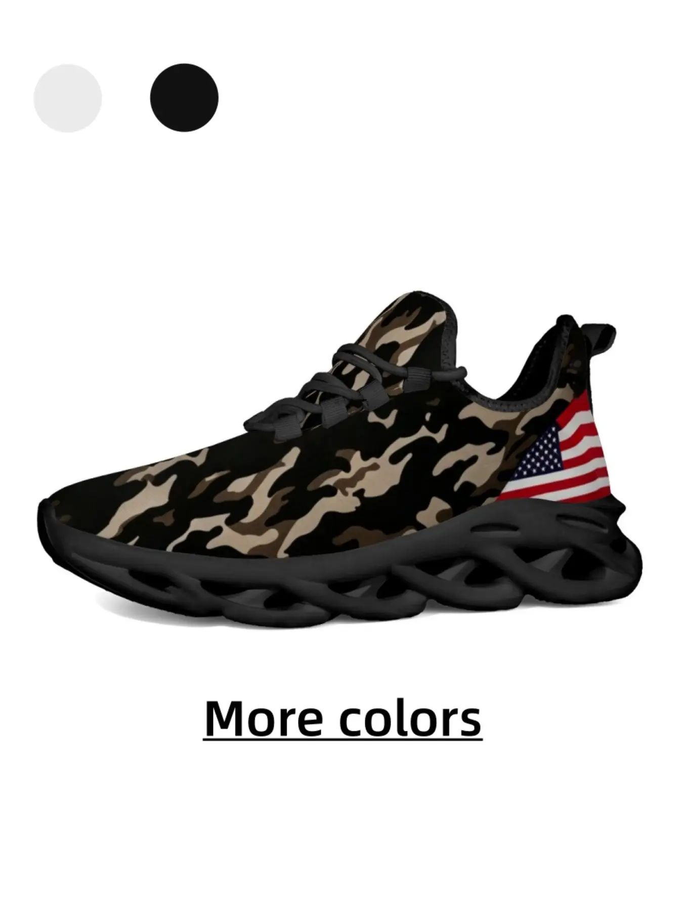Unisex American Star-Spangled Banner Eagle Totem Trendy Dynamic Sneakers, Skin-Friendly Mesh, High Elastic Shock-Absorbing Sole, Anti-Slip, Stable & Foot-Friendly, for Daily Commute, Outdoor & Casual Wear, Sports Shoes