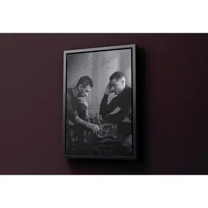 (No Frame) Messi & Ronaldo Chess Poster, Football Legends Canvas, World Cup 2022 Iconic Art, Soccer Player Poster, Football Wall Art, Sport Home Decor