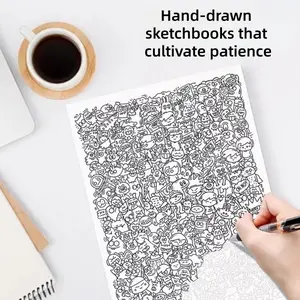 10pcs Patience Training Tracing Paper, Line Drawing Practice Sheets, Student Simple Sketch Control Pen Practice Papers