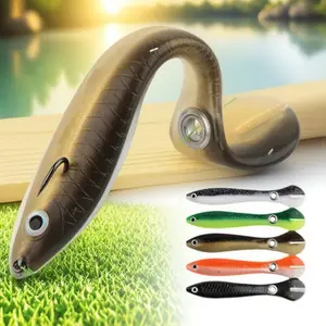 High Elasticity Silicone Soft Lure, Anti-Tear Tail Hook Design, Suitable for Bass & Pike Fishing, Freshwater Saltwater Use, 10cm 6g