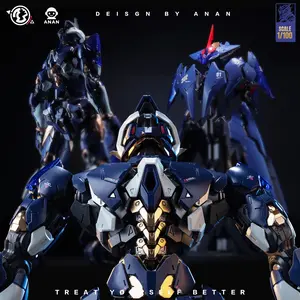 1/100 Scale Yoyo Mecha Model Kit, High Mobility Sci-Fi Robot Doll, Full Skeleton & Armed System, Semi-Transparent Armor, 10.16 Inch DIY Collectible Action Figure, Articulated Figures