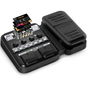 KMF-1 Guitar Pedal, 77 Effects Guitar Multi Effects Pedal with 50 Preset, 42 Drum Rhythm, 18 Amp/Cab, Upgraded Color Screen, Aux In, Guitar Tuner Looper Expression Wah Volume Distortion Pedal